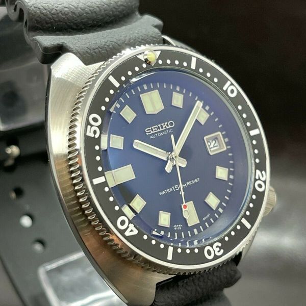 SEIKO 6105-8110 Dial Mod Turtle NH35 Sapphire Captain Willard Blue Ar ...