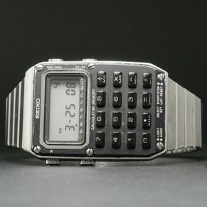 Vintage Seiko C515--500A, LCD Digital Calculator, Stainless Steel