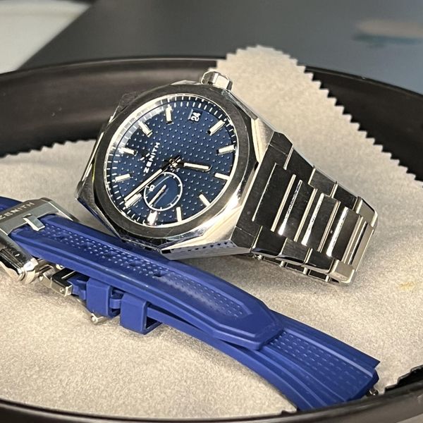 Zenith Defy Skyline Blue - 2 Integrated Bracelets with Easy Swap - Full Kit