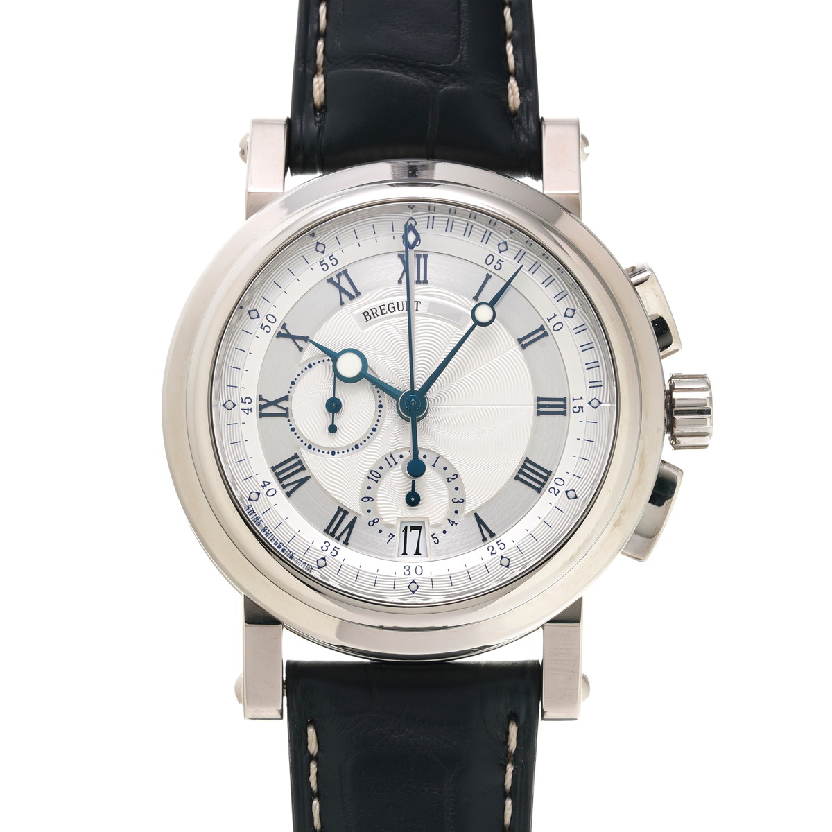 Used Breguet Marine II Chronograph 5827BB 12 5ZU Silver Men s