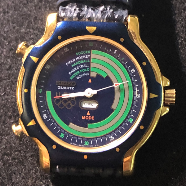 Seiko Watch 8M32-7009 1992 BARCELONA Olympics team USA Multi
