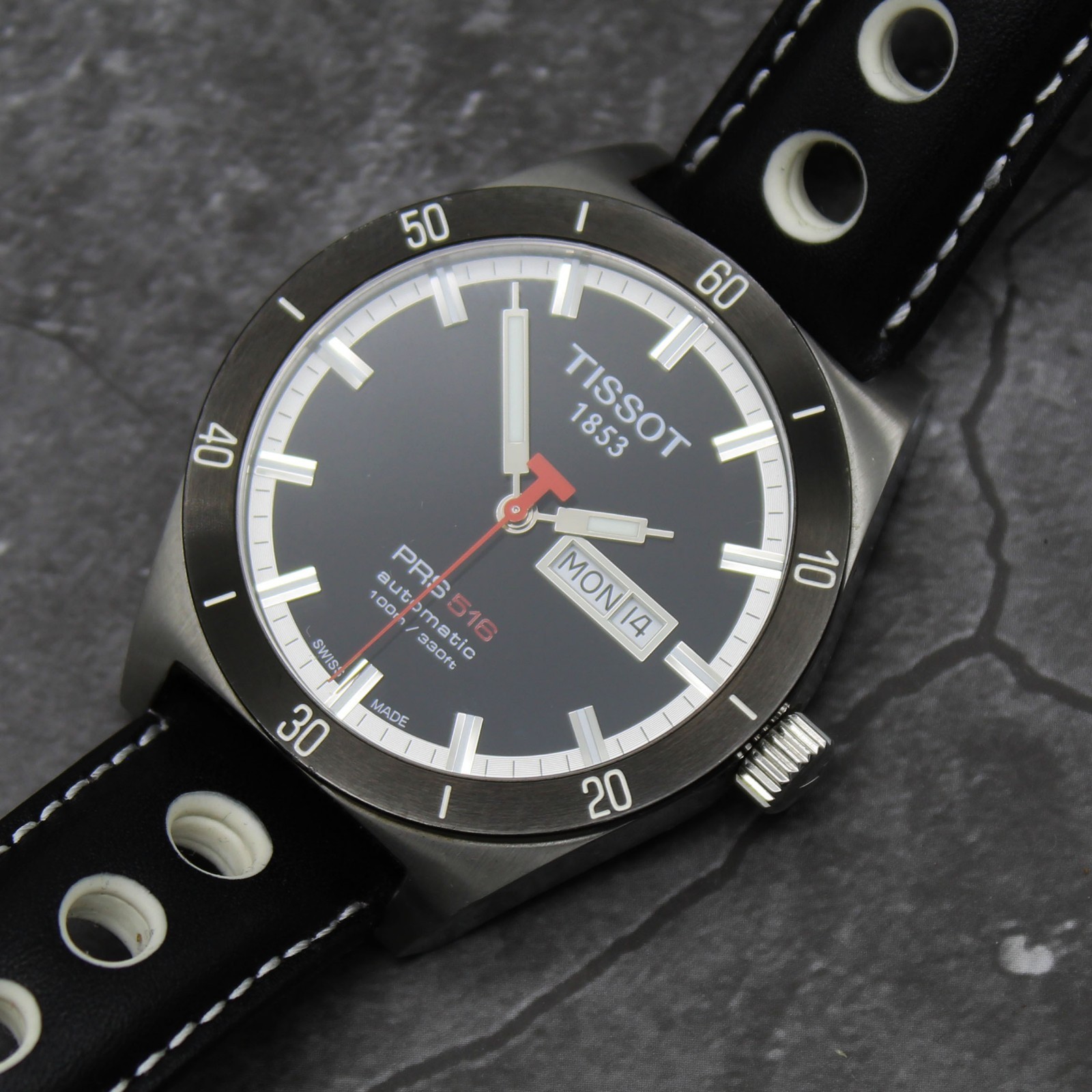 Tissot PRS 516 Automatic Black Strap T044.430.26.051.00 Price as