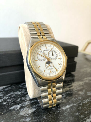 Tissot PR100 Vintage Watch Calendar Moonphase P365/465 Men Swiss