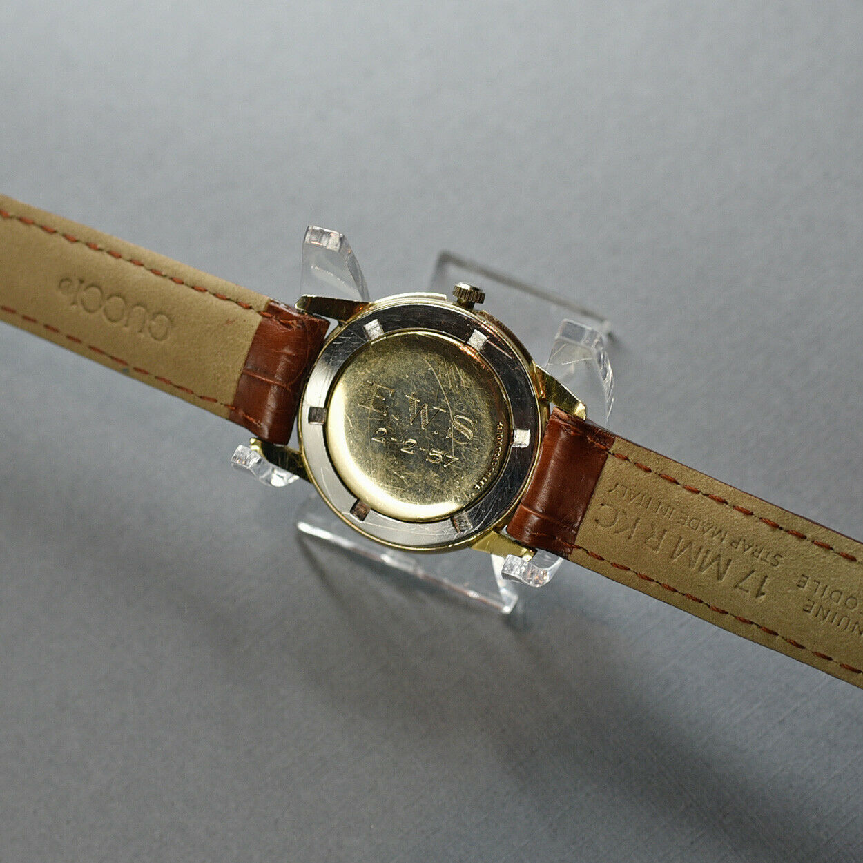 BEAUTIFUL C1957 LONGINES 2271 SW WAFFLE DIAL WATCH 17J 23ZS