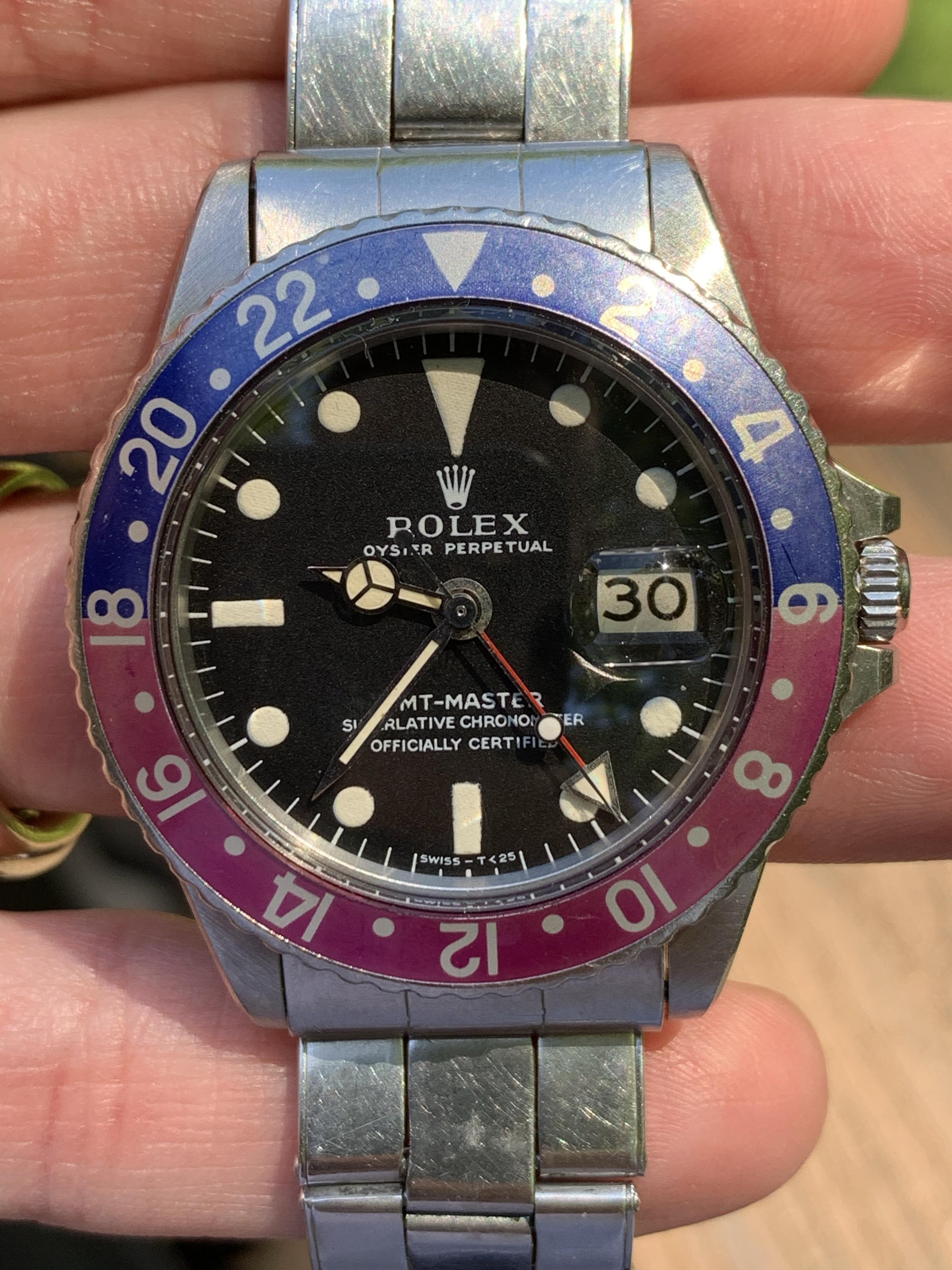 1968 Rolex 1675 GMT fuchsia insert mk1 Long E WatchCharts