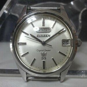 Vintage 1967 CITIZEN Automatic watch [Crystal Seven 7] Rare 33