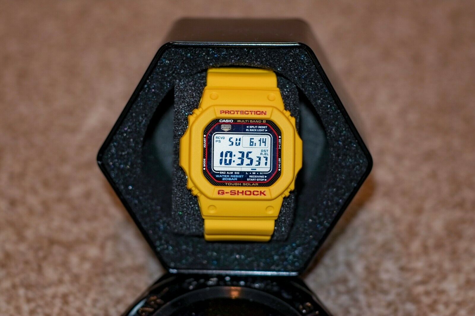 Casio G-SHOCK GW-M5610-1ER Yellow Band and Bezel