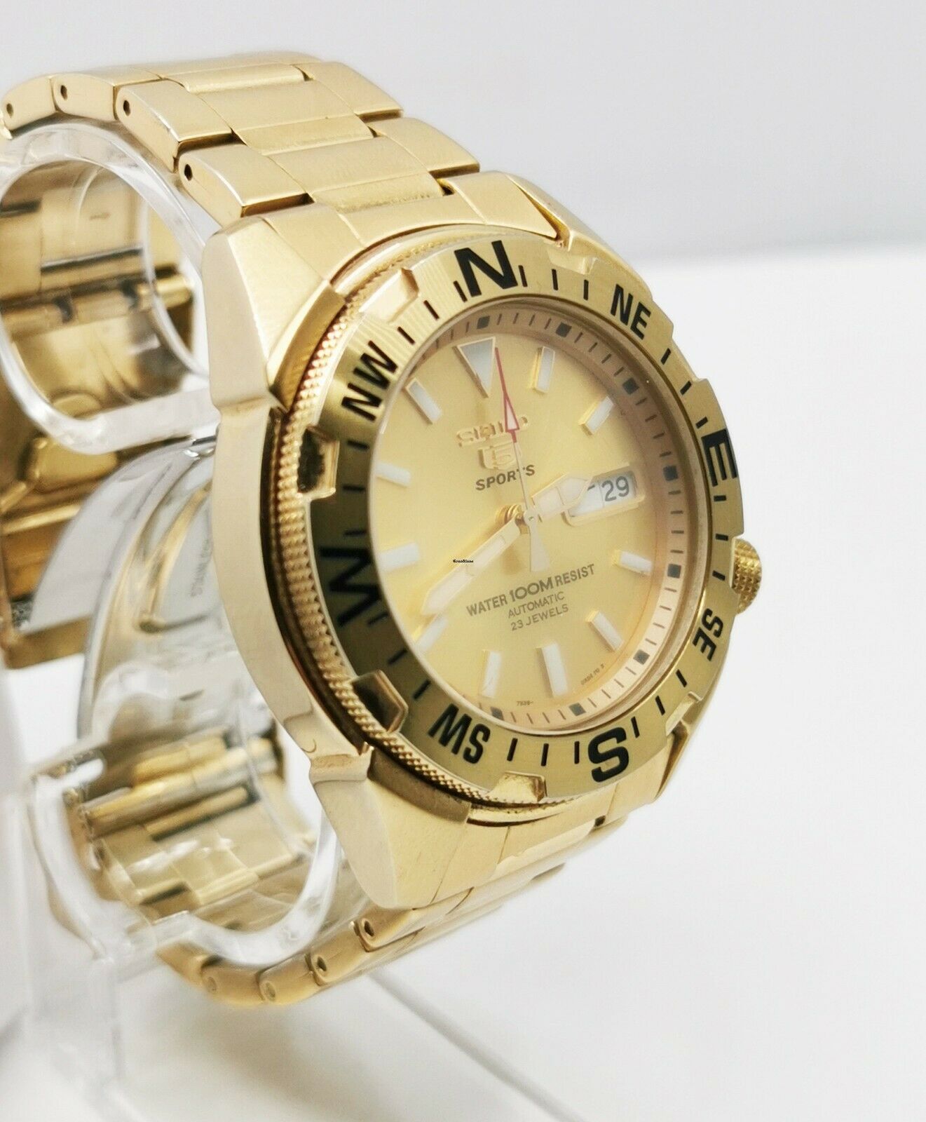 Seiko SNZE84 Gold Automatic Watch for men 7s36 02p0 23 Jewels