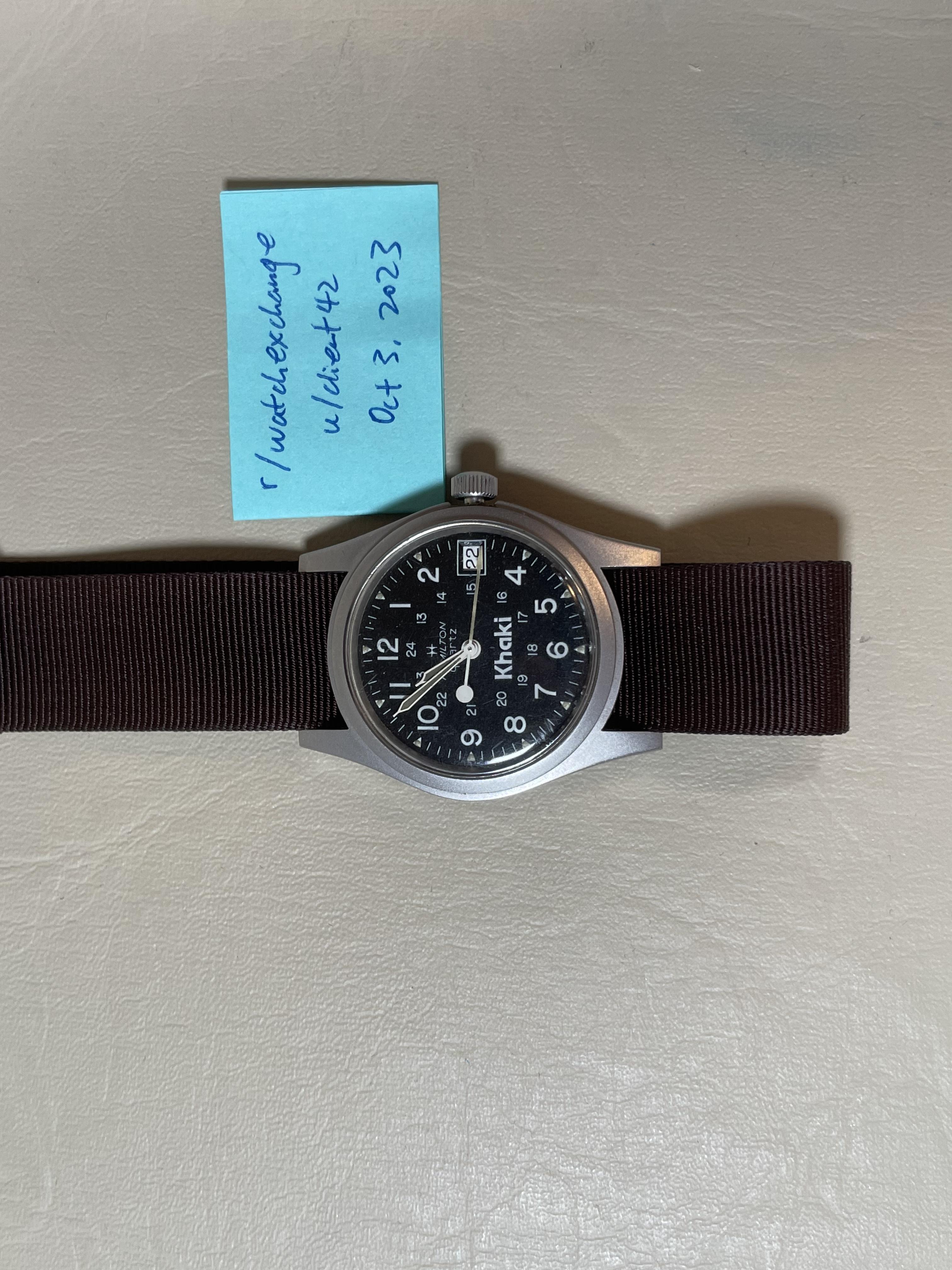 WTS] Vintage Hamilton Khaki 9365 Rare Field Black Dial Quartz 
