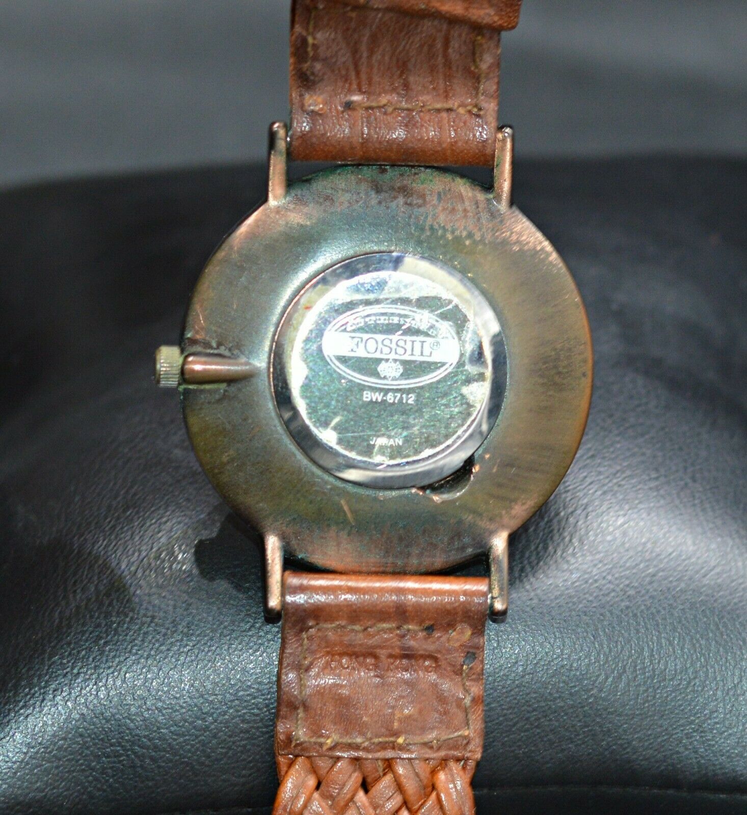 1995 FOSSIL FISH FOSSIL STONE WATCH BW-6712 VINTAGE FOSSIL BW-6712 COLLECTOR main image 3