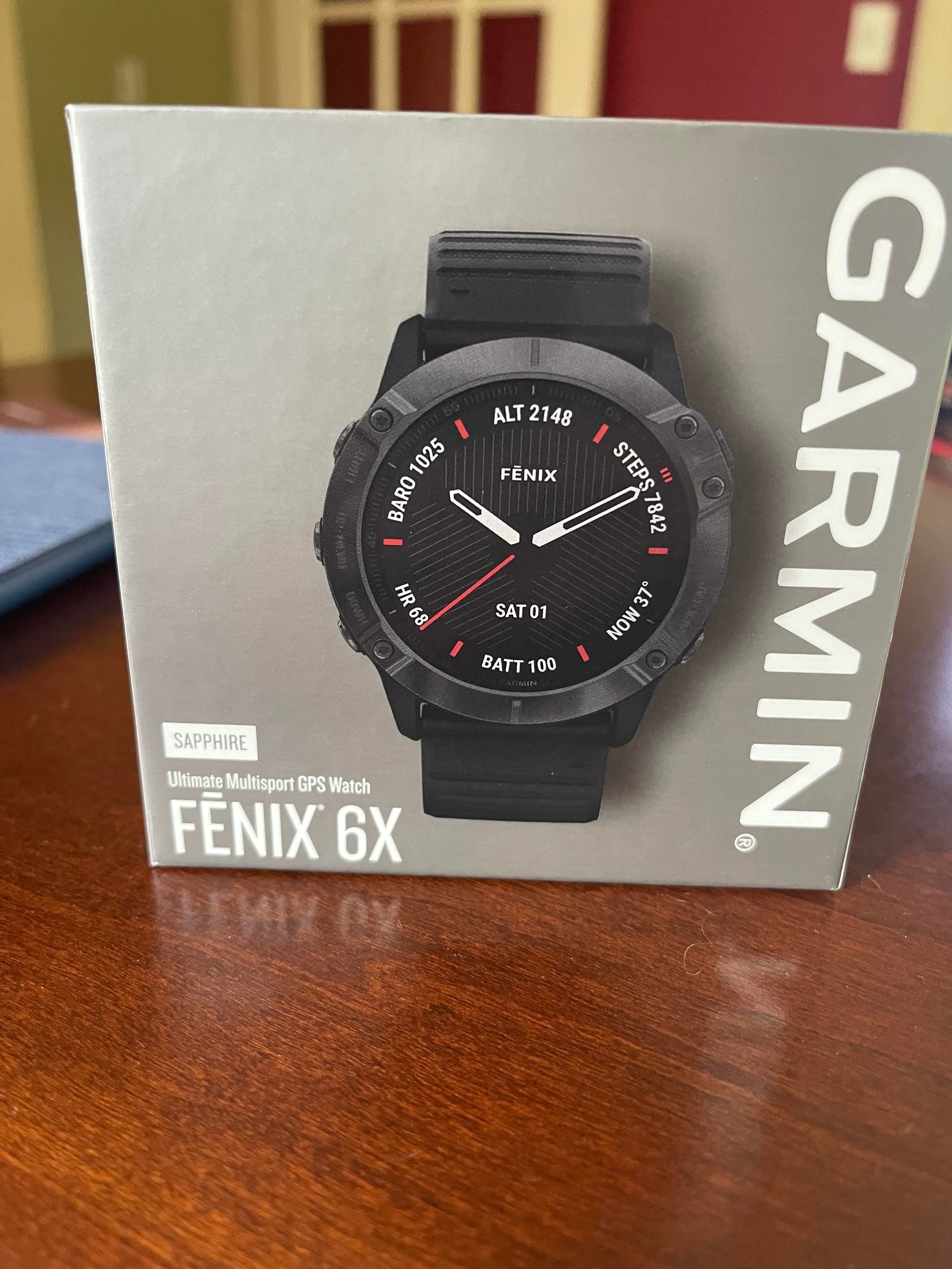 WTS Garmin fenix 6x Sapphire Carbon Grey DLC Complete in Box