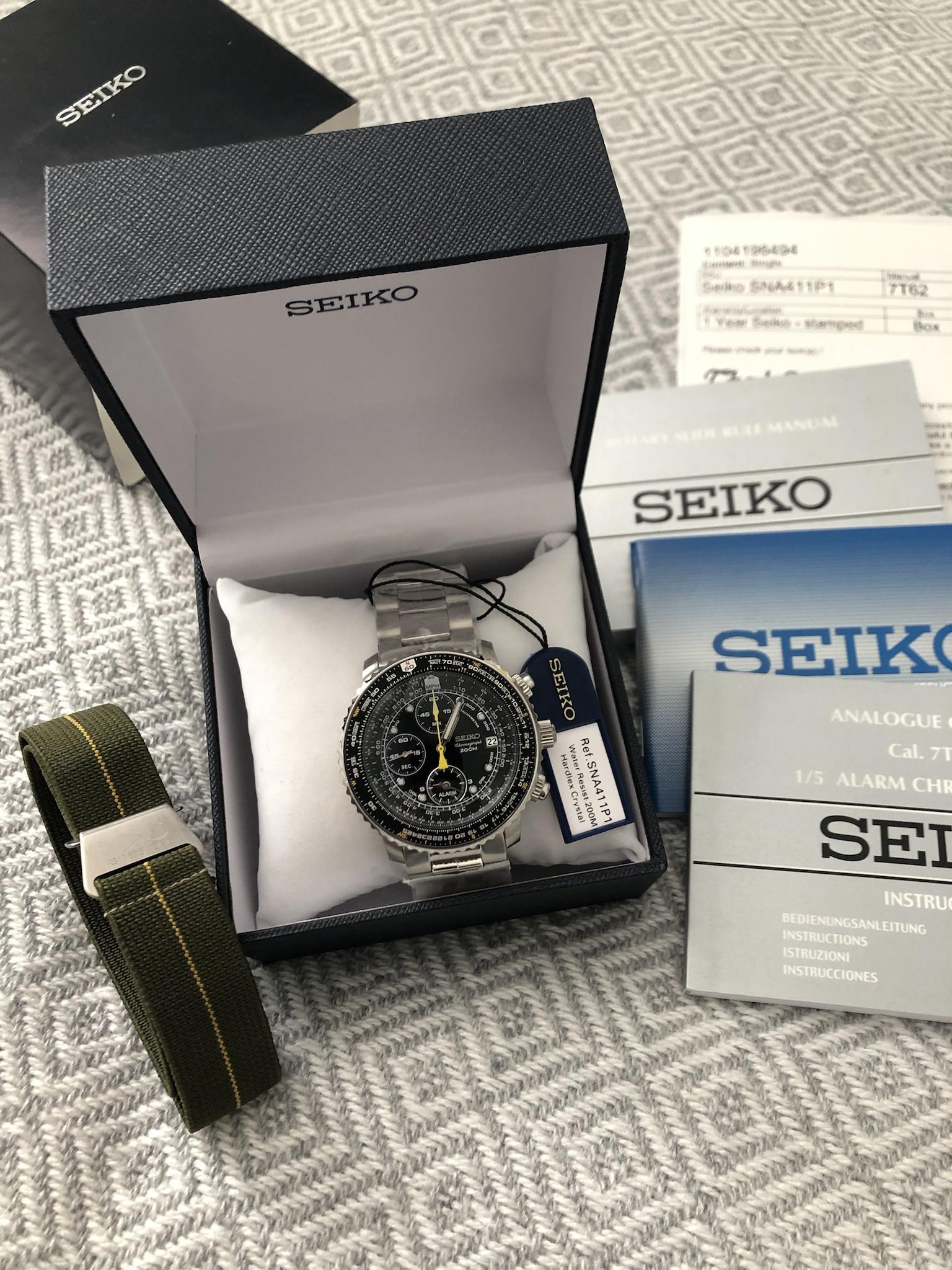 [WTS] Seiko Flightmaster SNA411P1 LNIB, Full Set Plus NDC Strap $200 ...