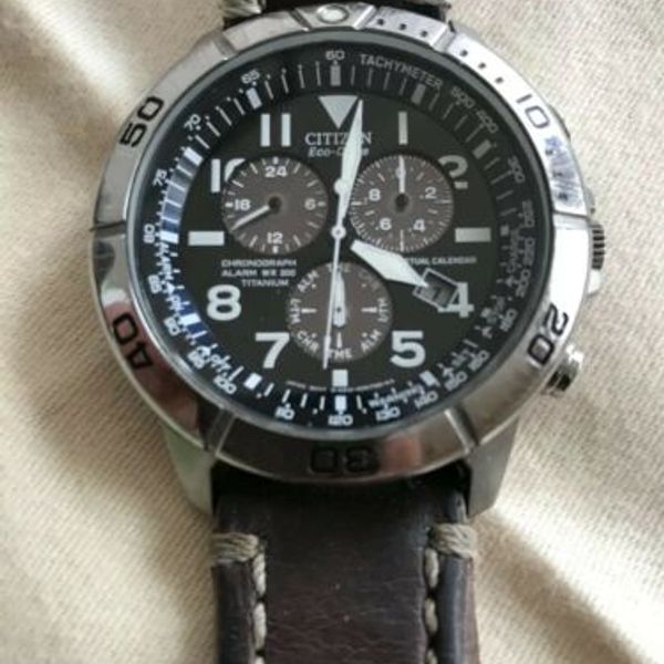 Citizen EcoDrive Perpetual Calendar Titanium E820 Chronograph Men's