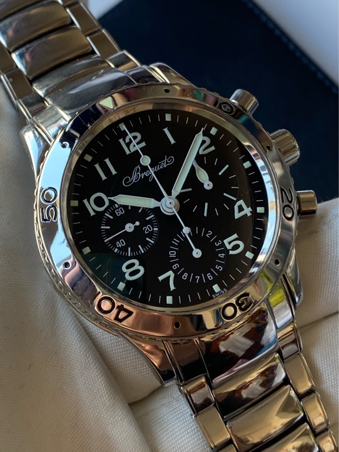 FS Breguet Type XX Aeronavale 3800ST Chronograph Black Dial