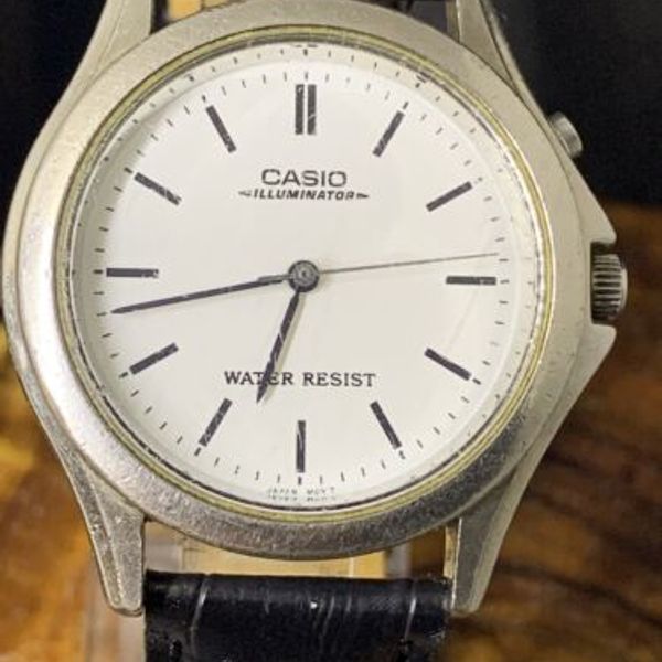 CASIO ILLUMINATOR WR 1334 MTP1123 MEN'S WATCH Analogue Leather