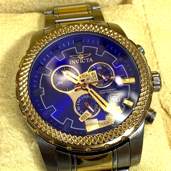 Blue face clearance invicta watch