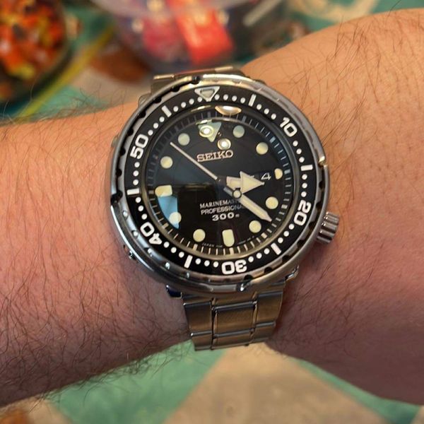 For Sale Seiko Marine Master SBBN031 Tuna on factory bracelet with extra  bracelet FULL KIT | WatchCharts