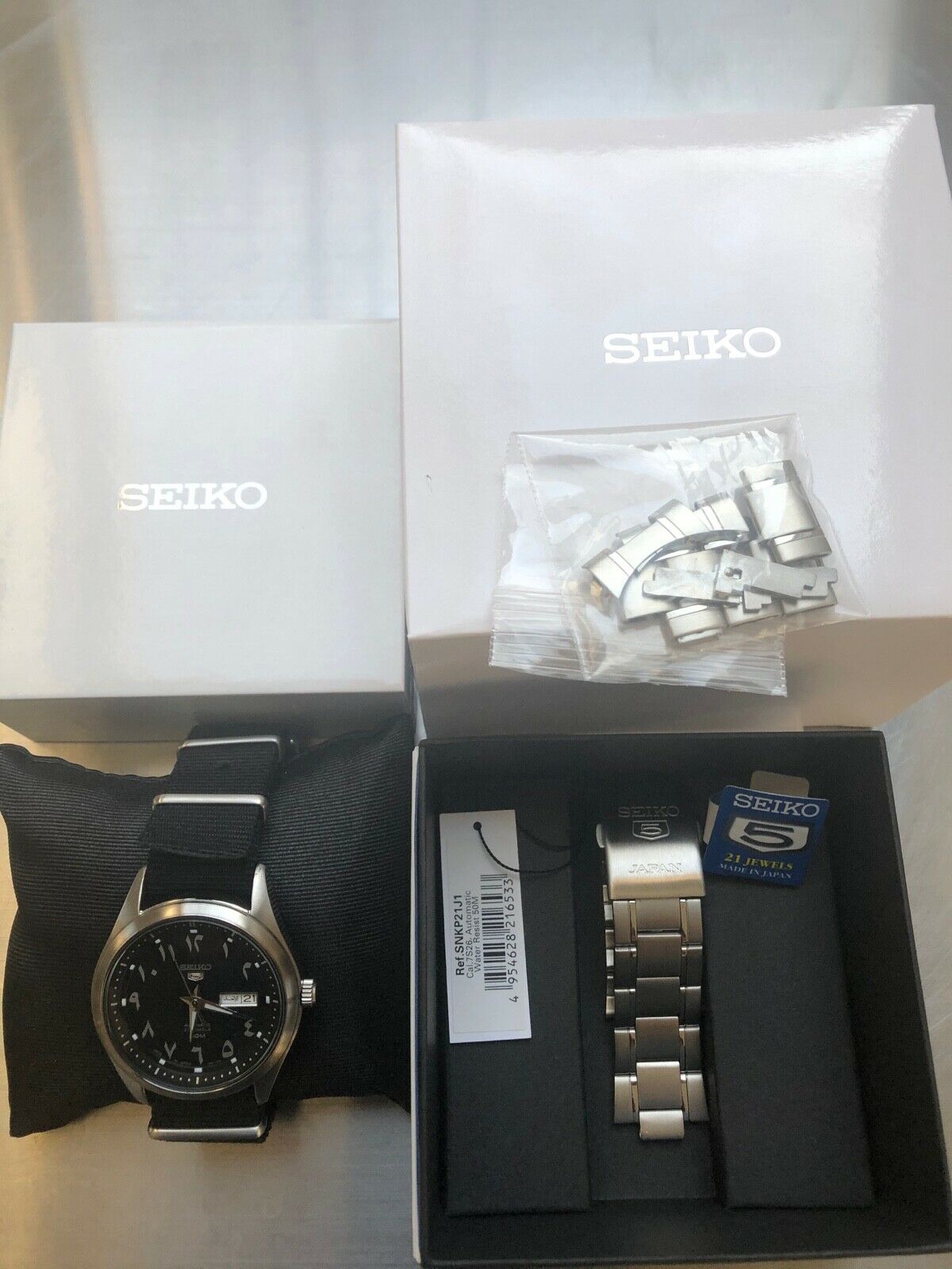 Rare Seiko SNKP21J1 Special Limited Ed. Arabic Numeral Dial