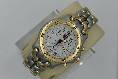 Tag Heuer S35.006 CG1120.BB0424 Watch Mens SEL Gold SS Link White