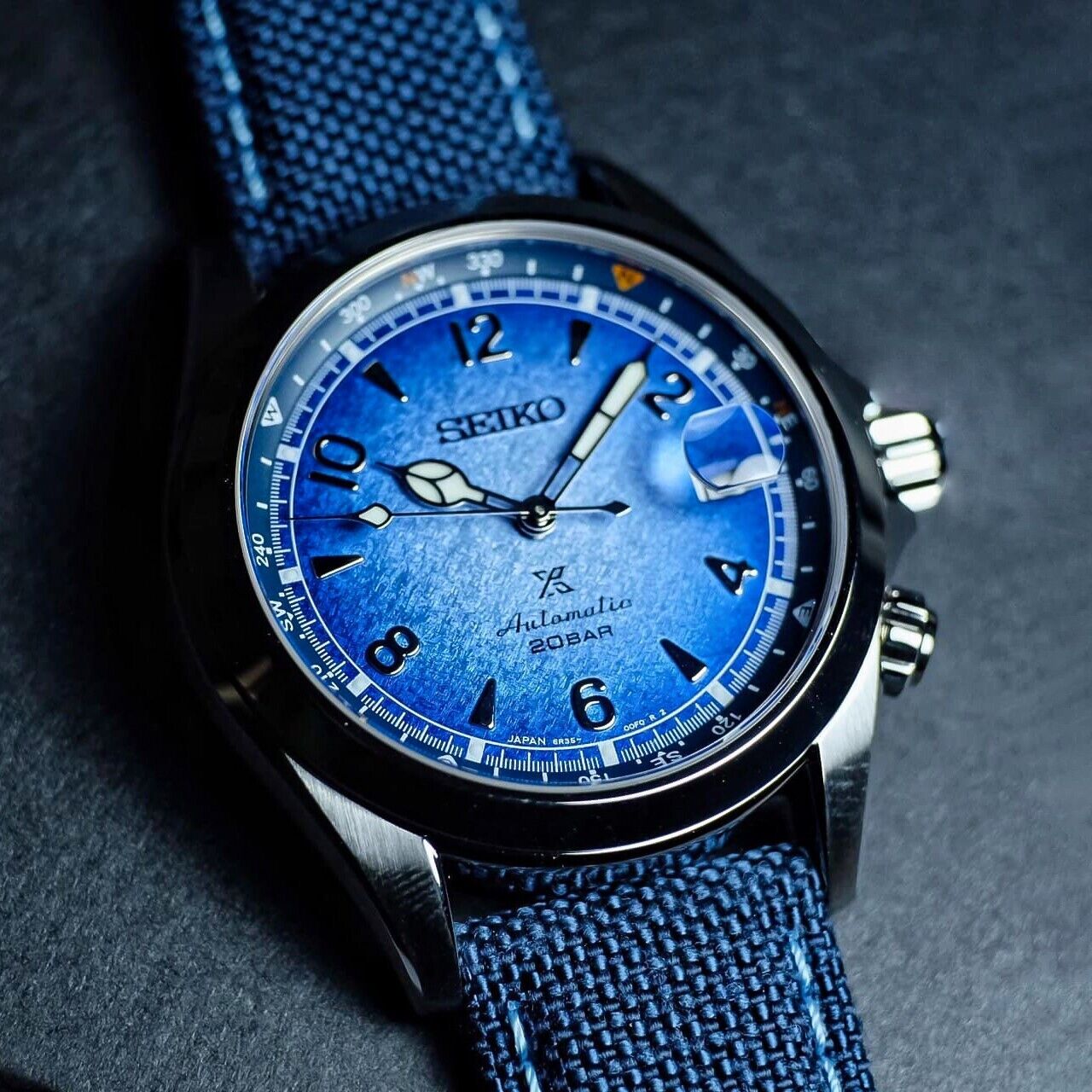 Seiko Prospex Alpinist Blue Limited 500pcs SPB339J1 2 Staps Watch 