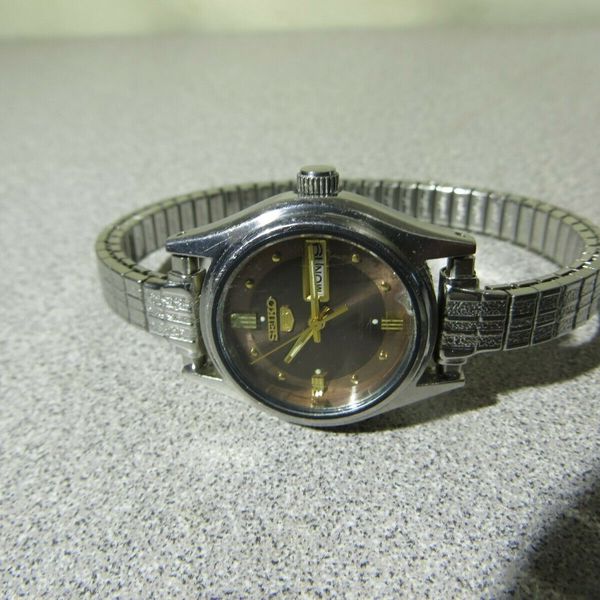 Vintage - SEIKO 5 Automatic Ladies Watch - 2906-0820 - Day & Date ...