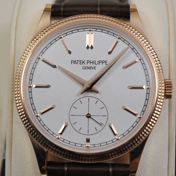 FS: Patek Philippe Calatrava 6119R Rose Gold Silvery Grained Dial ...
