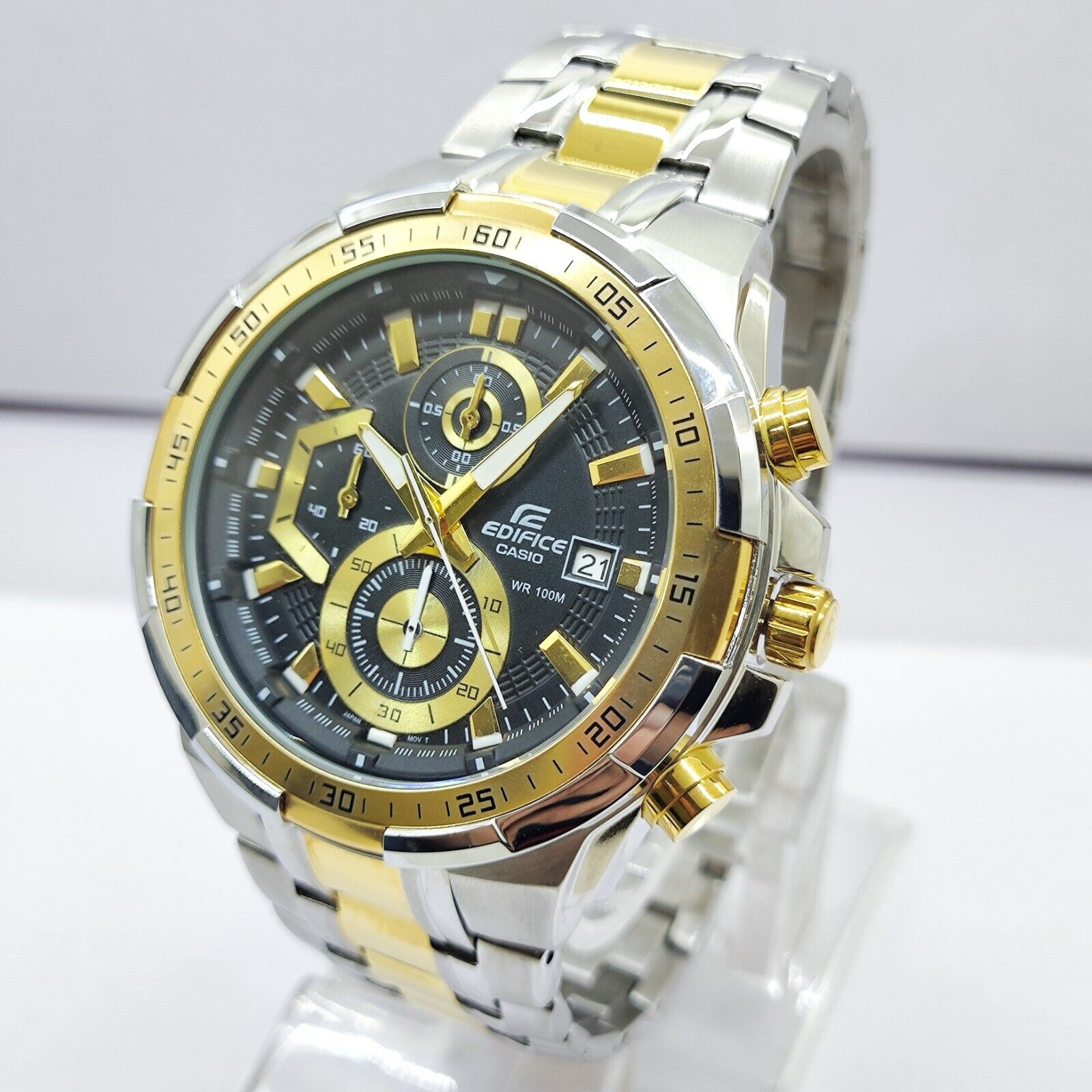 Casio edifice cheap chronograph gold