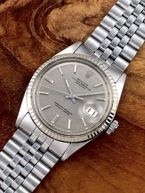 Rolex datejust shop grey linen dial