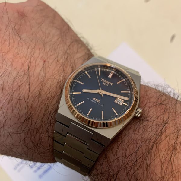 [WTS] MINT TISSOT POWERMATIC 80 BLUE DIAL/GOLD FLUTED BEZEL/40MM/1175.