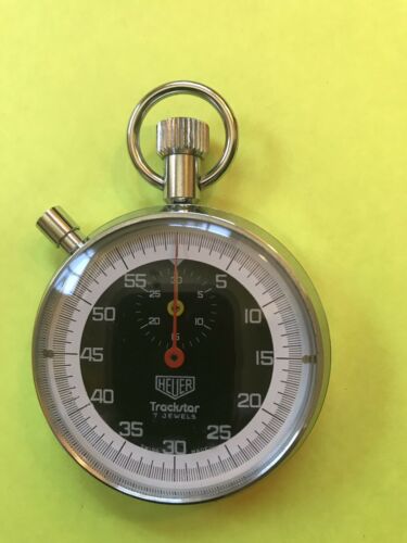 Heuer Trackstar 7 jewels Stopwatch in box Ref. 608.301 with