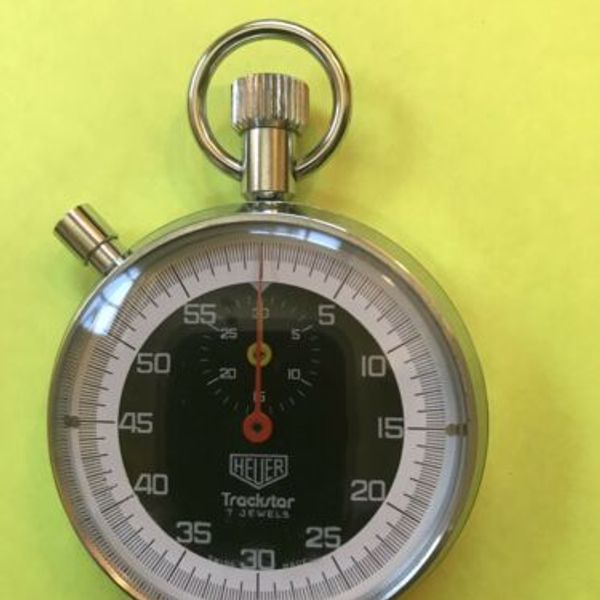 Heuer Trackstar 7 jewels Stopwatch in box Ref. 608.301 with warranty
