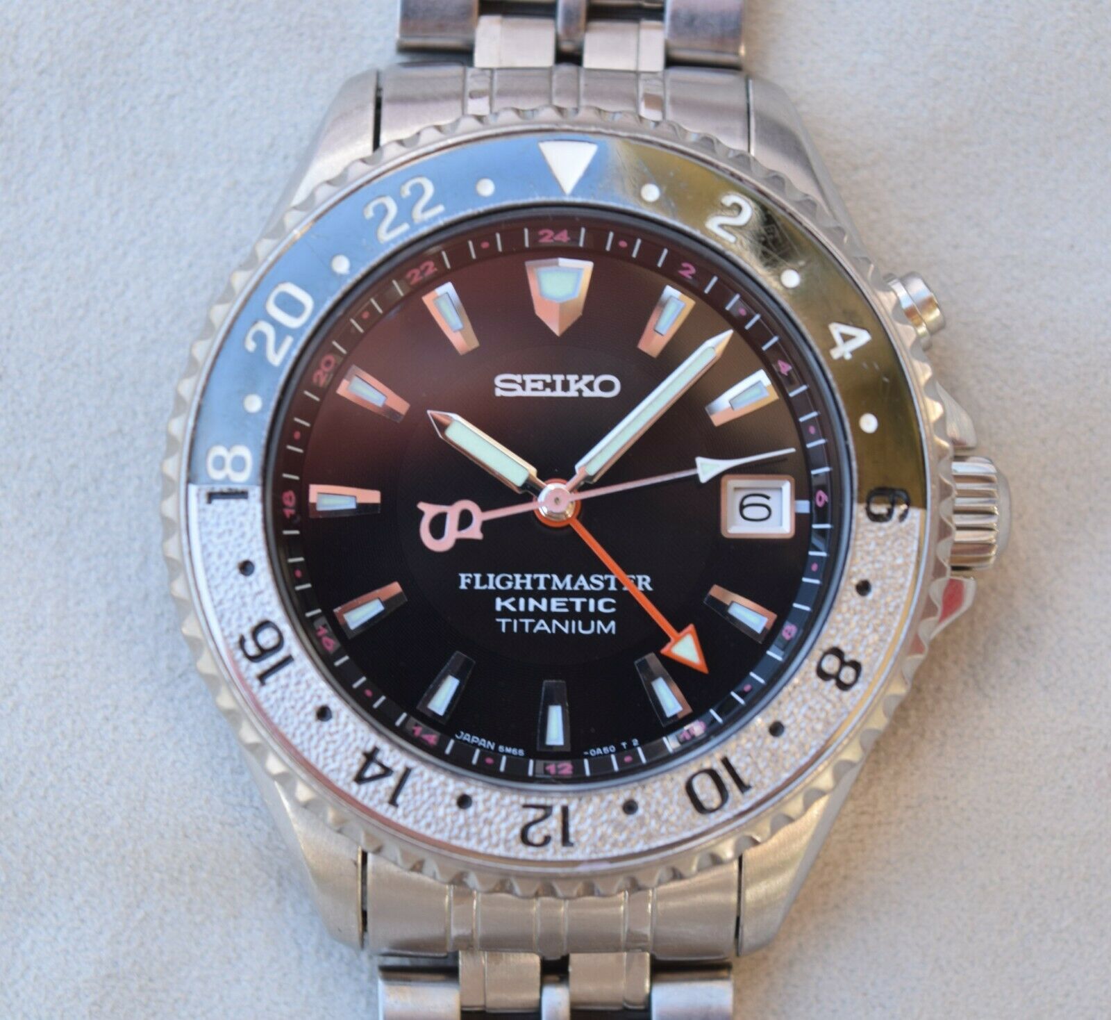 Serviced Seiko Flightmaster 5M65-0A50 Titanium GMT Watch SBDW011 Kinetic  2004 | WatchCharts Marketplace