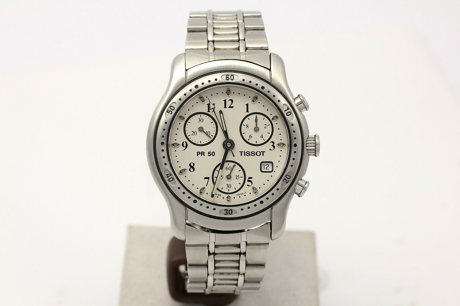 Tissot PR50 Stainless Steel Watch Gents Chrono Chronograph Date