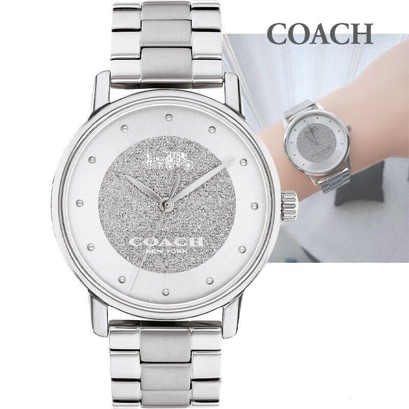 COACH GRAND PAVE CRYSTAL DIAL SILVER STAINLESS STEEL WOMEN display picture 1