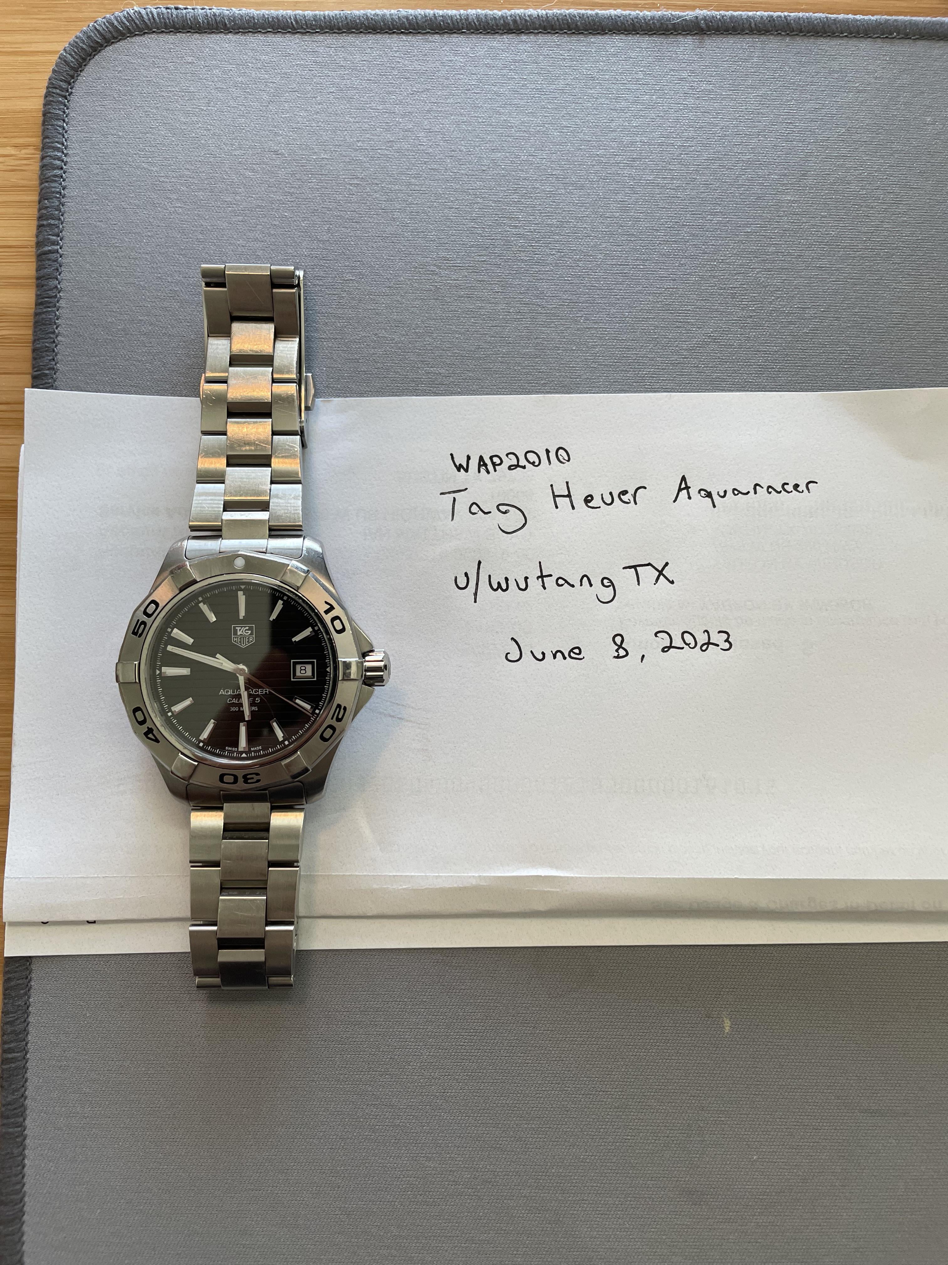 WTS Tag Heuer WAP2010 Aquaracer Calibre 5 Automatic 850