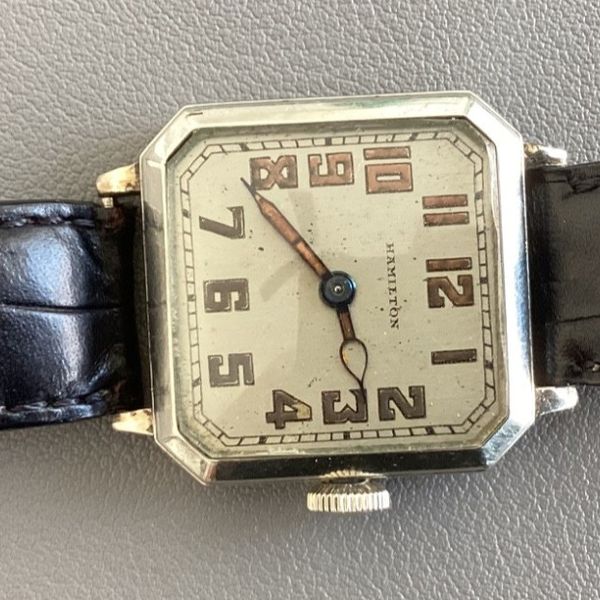 Vintage 1925 Manâ s HAMILTON Square Cut Corner Original Dial WGF - 100 ...