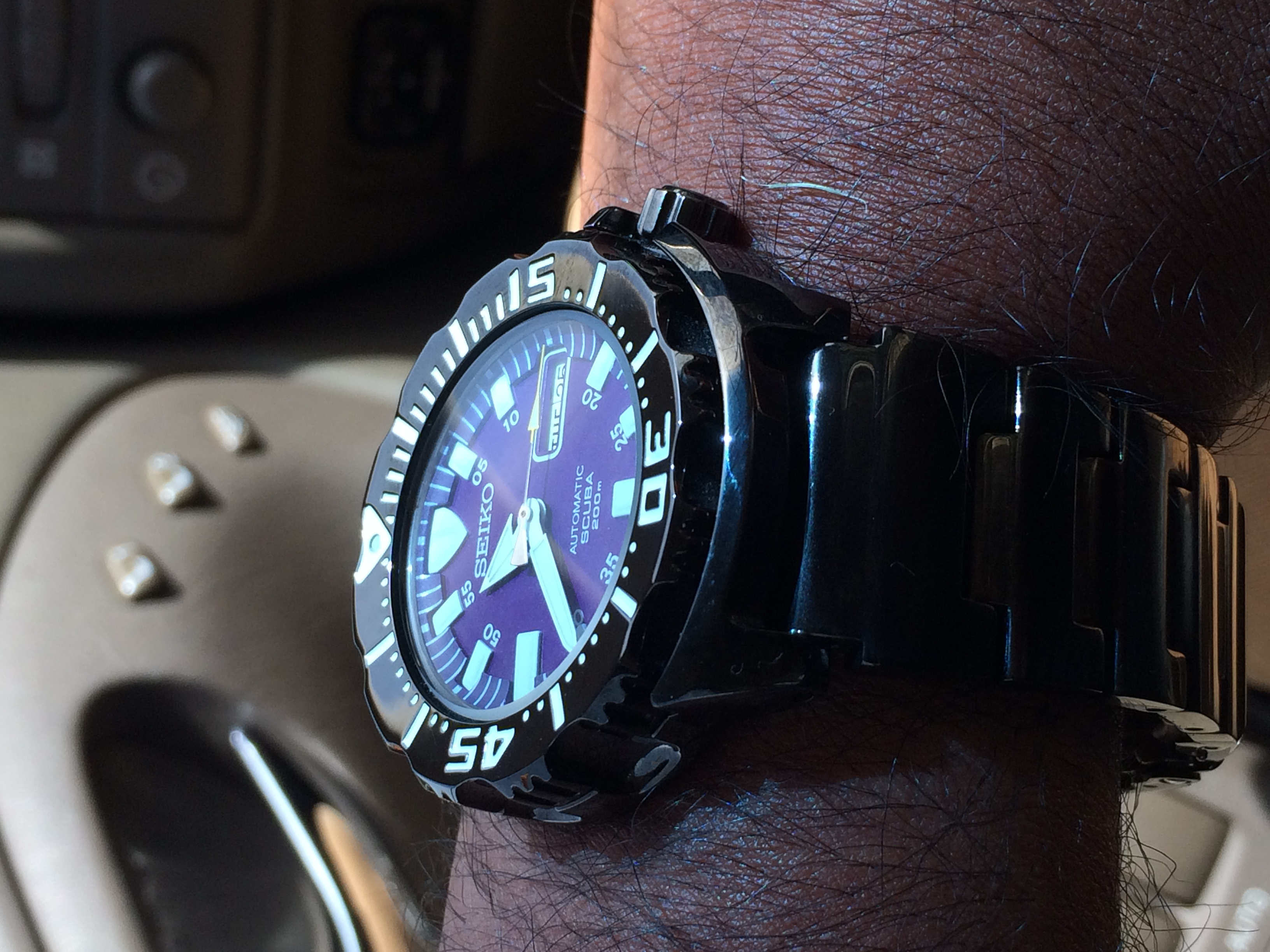 SOLD Seiko night monster Purple SZEN010 WatchCharts Marketplace