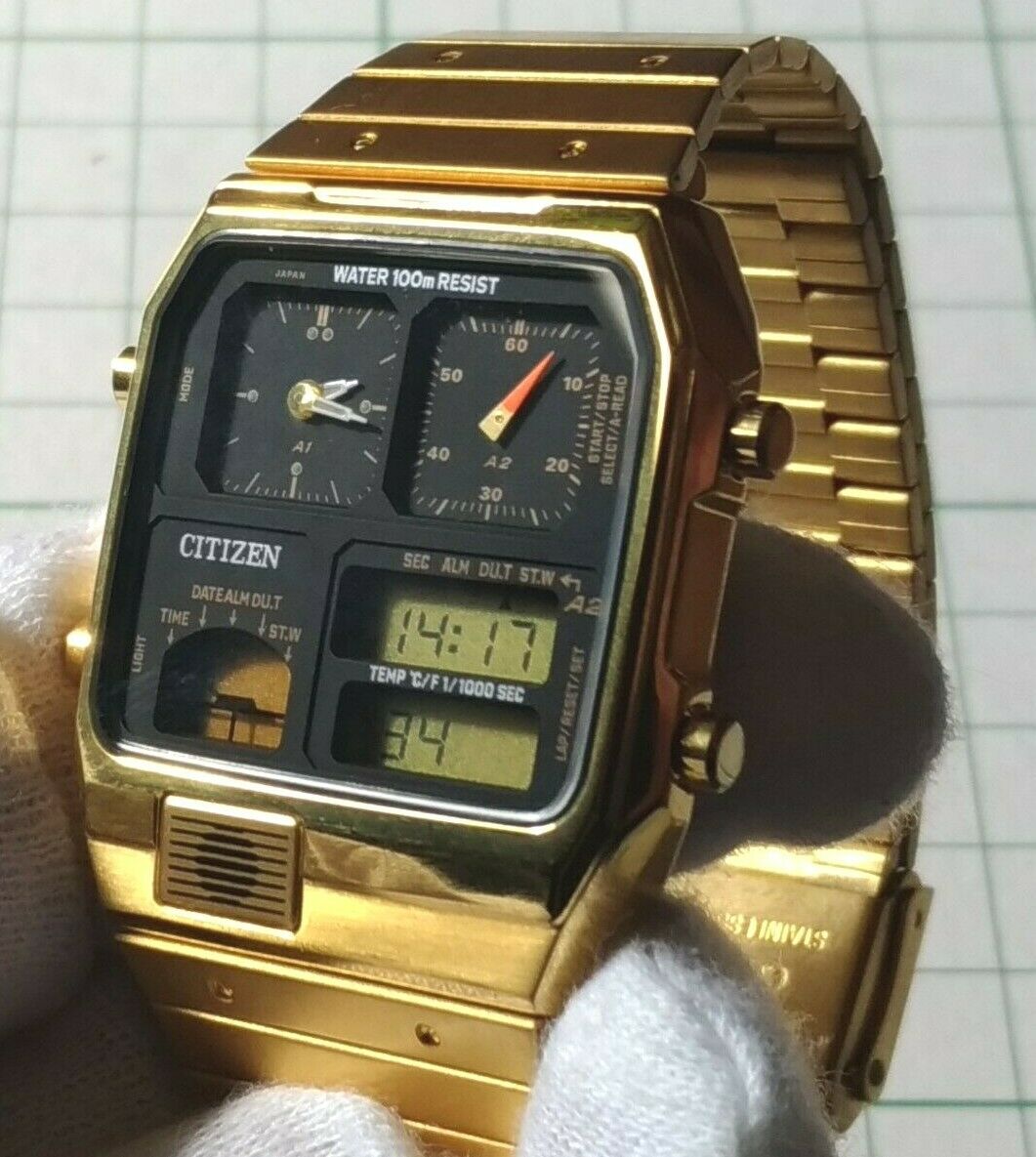 CITIZEN ANA-DIGI TEMP 8988-Q01971 / ゴールド 13a096f3-96c6-4edf-a6fe-
