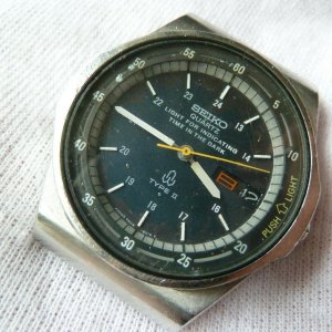 JUNK! RARE SEIKO TYPE II 7559-601A QUARTZ WITH LED LIGHT