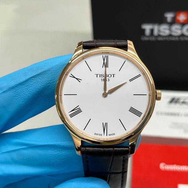 TISSOT Orologio Uomo Tradition T063.409.36.018.00 – Design Vintage Al Quarzo, Cinturino In Pelle, Quadro Rotondo - 5
