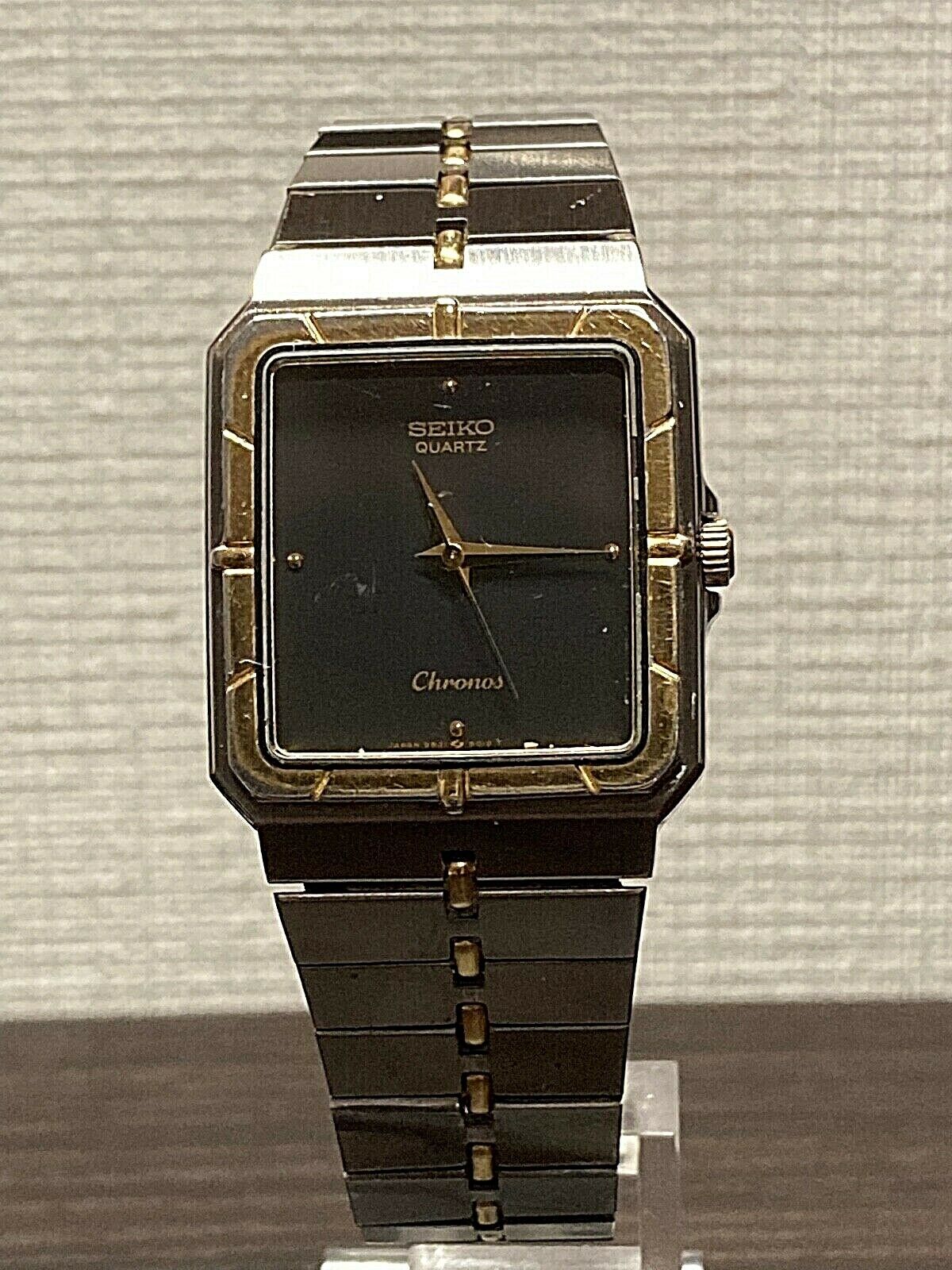 SEIKO Chronos Two-Tone Black Stainless Steel Ref.9531-5010 