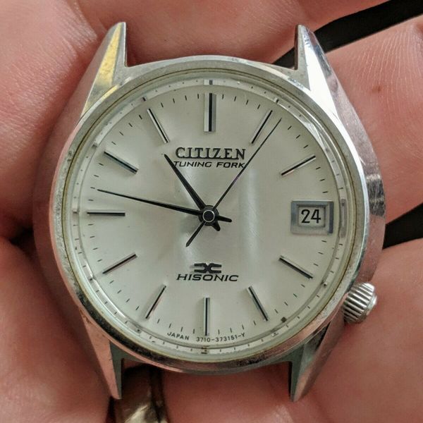 Vintage '74 Citizen HiSonic 3711 Tuning Fork Watch, Works
