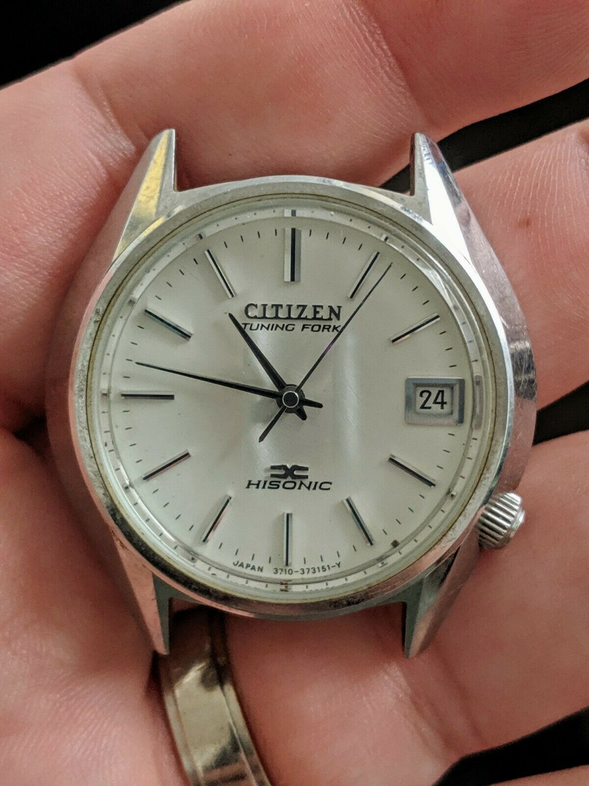 Vintage '74 Citizen HiSonic 3711 Tuning Fork Watch, Works