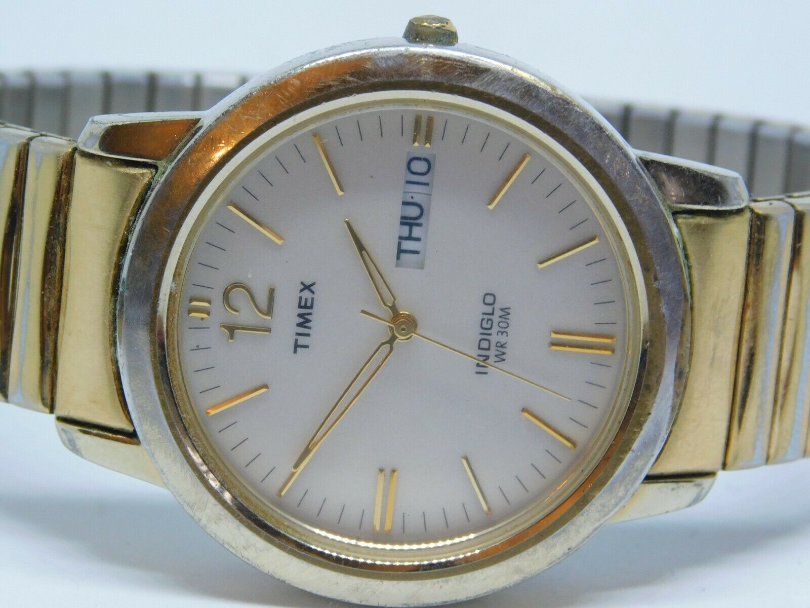 timex indiglo wr 30m gold