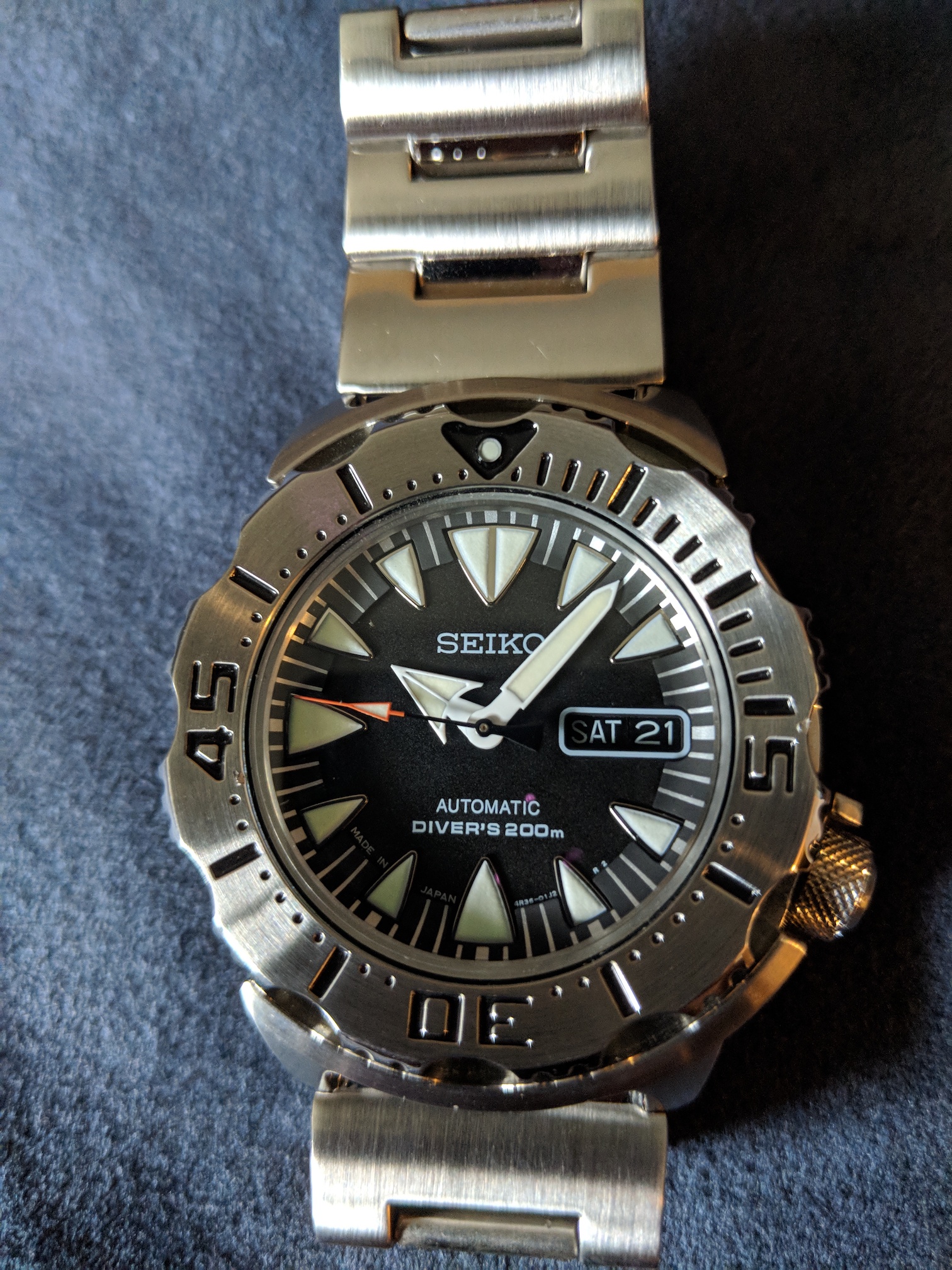 Seiko 2nd Generation Black Monster SRP307