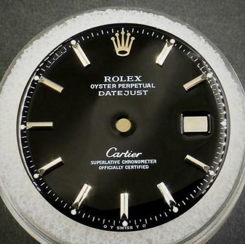 ROLEX x Cartier Datejust Oyster Perpetual Watch Dial Black Ref