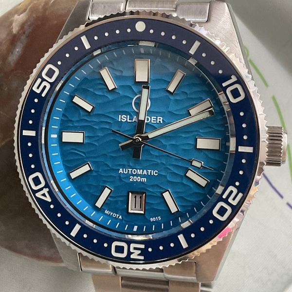 [$329 USD] FS: Islander Northport Hi-Beat Automatic Diver Turquoise ...