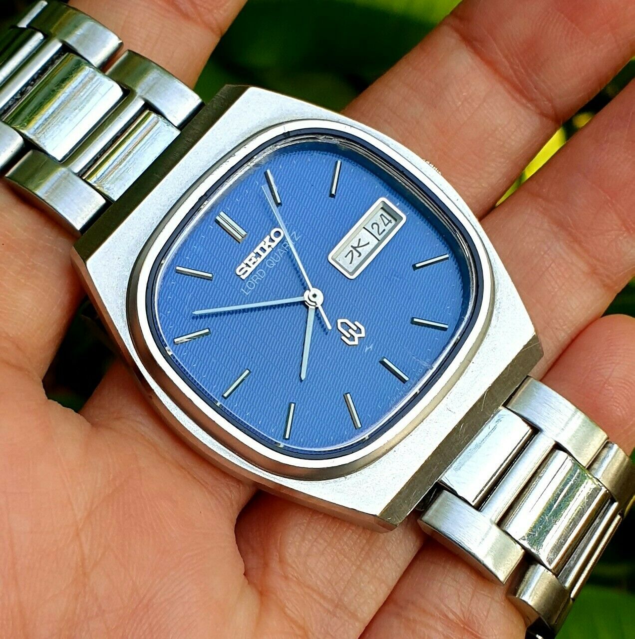 Seiko Lord Quartz 7143-5010 Kanji Day Date Mens Vintage March 1987 