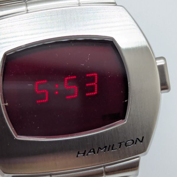 Hamilton Display Hamilton American Classic Silver Stainless Steel Digital Display ...