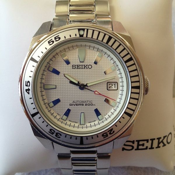 Snm Chart FS: White and Black Seiko SNM Stainless Steel